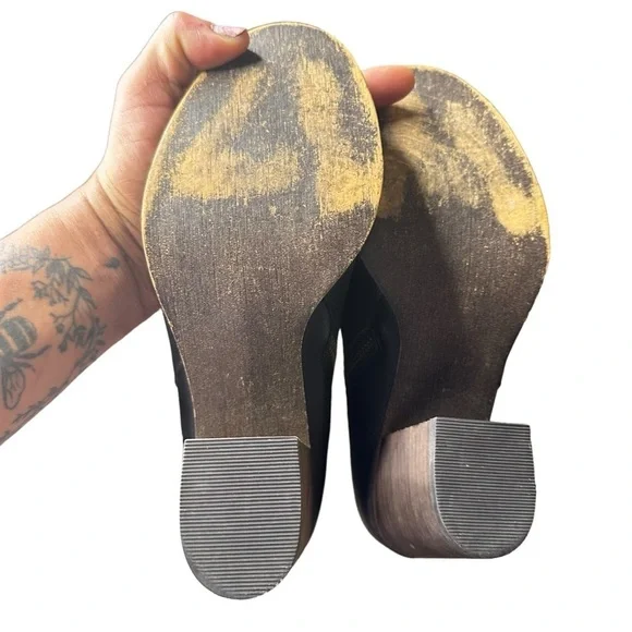 BP. Lance Black Leather Ankle Booties, Round Toe, Zip Closure, Block Heel sz 7.5 - Picture 4 of 14